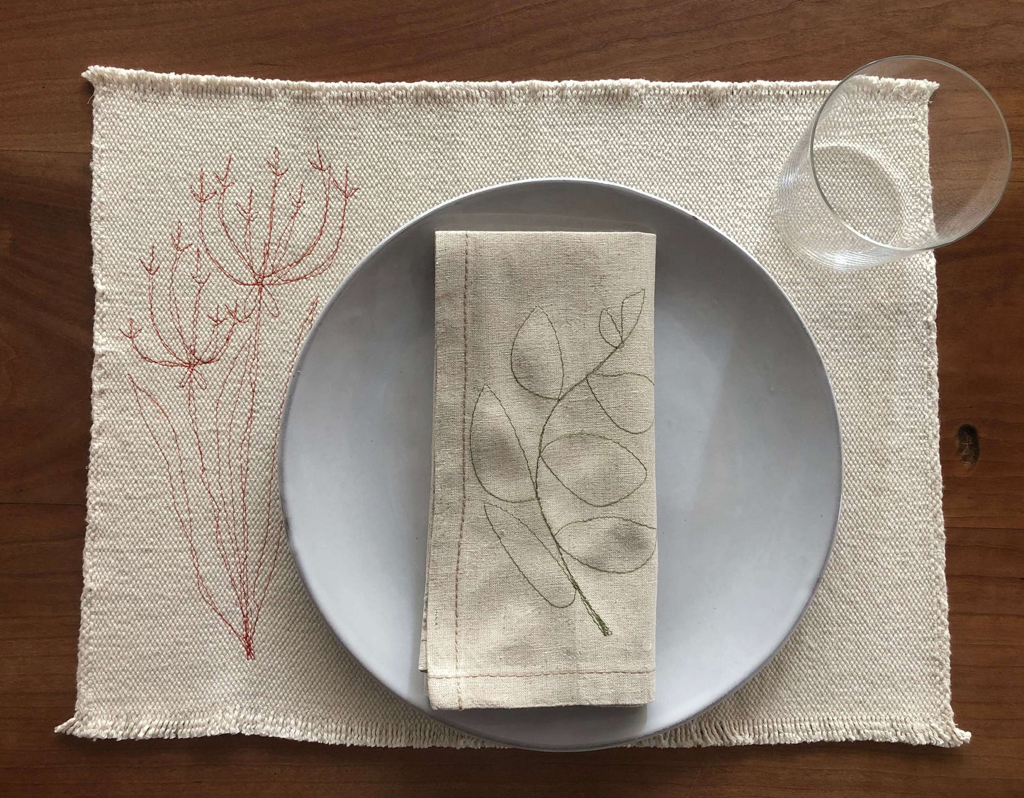 Cotton Fennel Flower Placemats (set of 2)