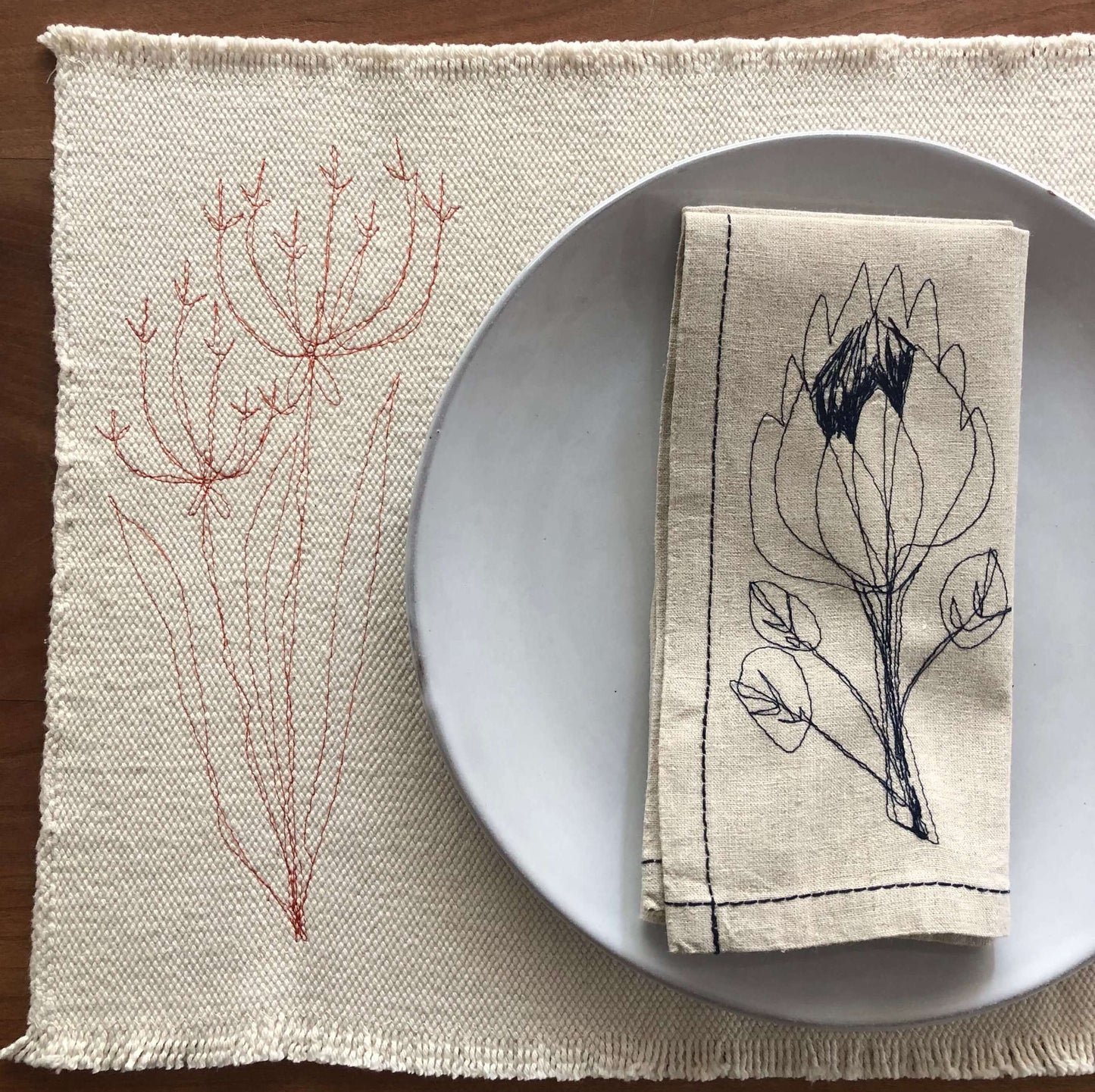 Cotton Fennel Flower Placemats (set of 2)