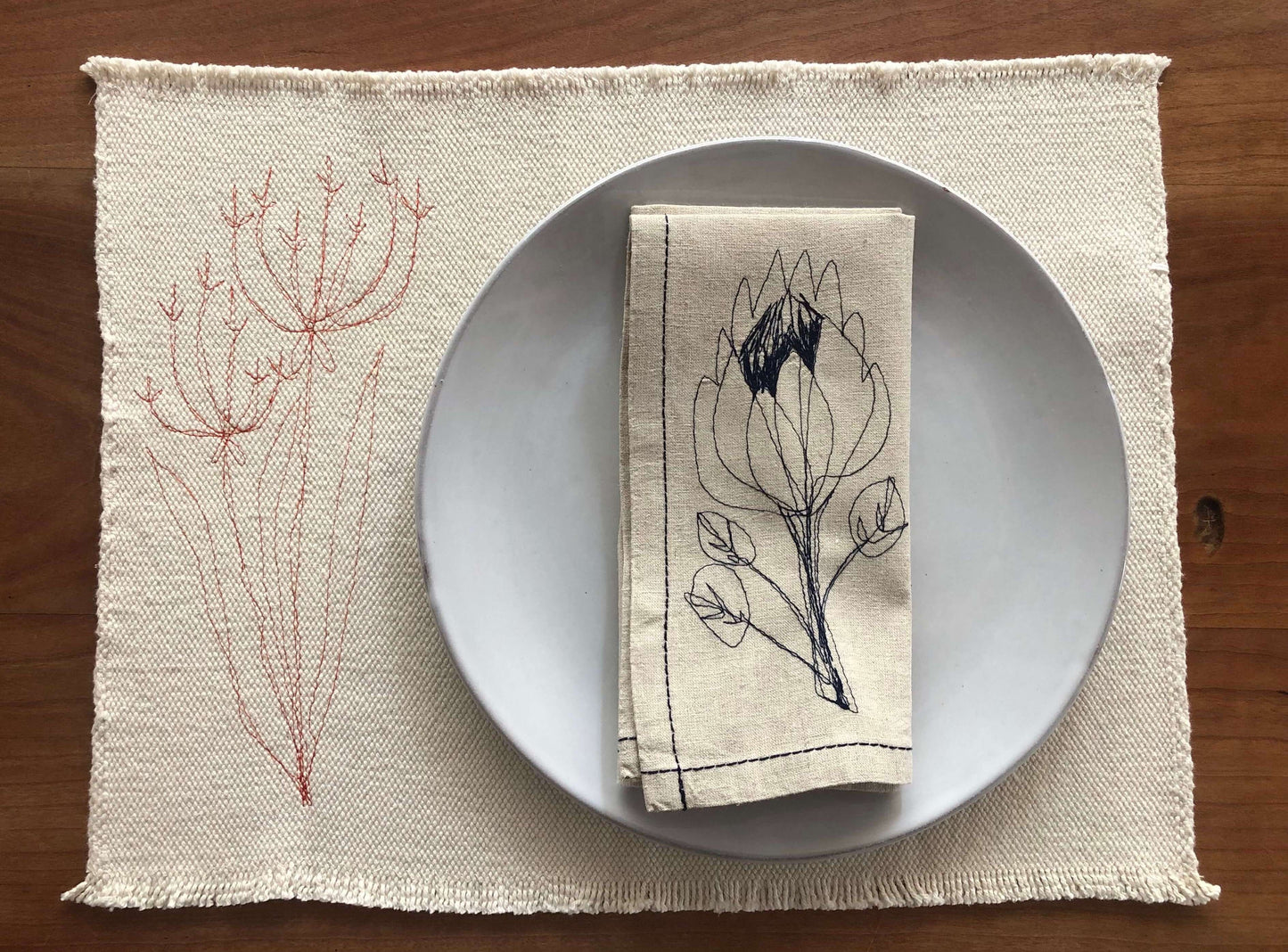 Cotton Fennel Flower Placemats (set of 2)