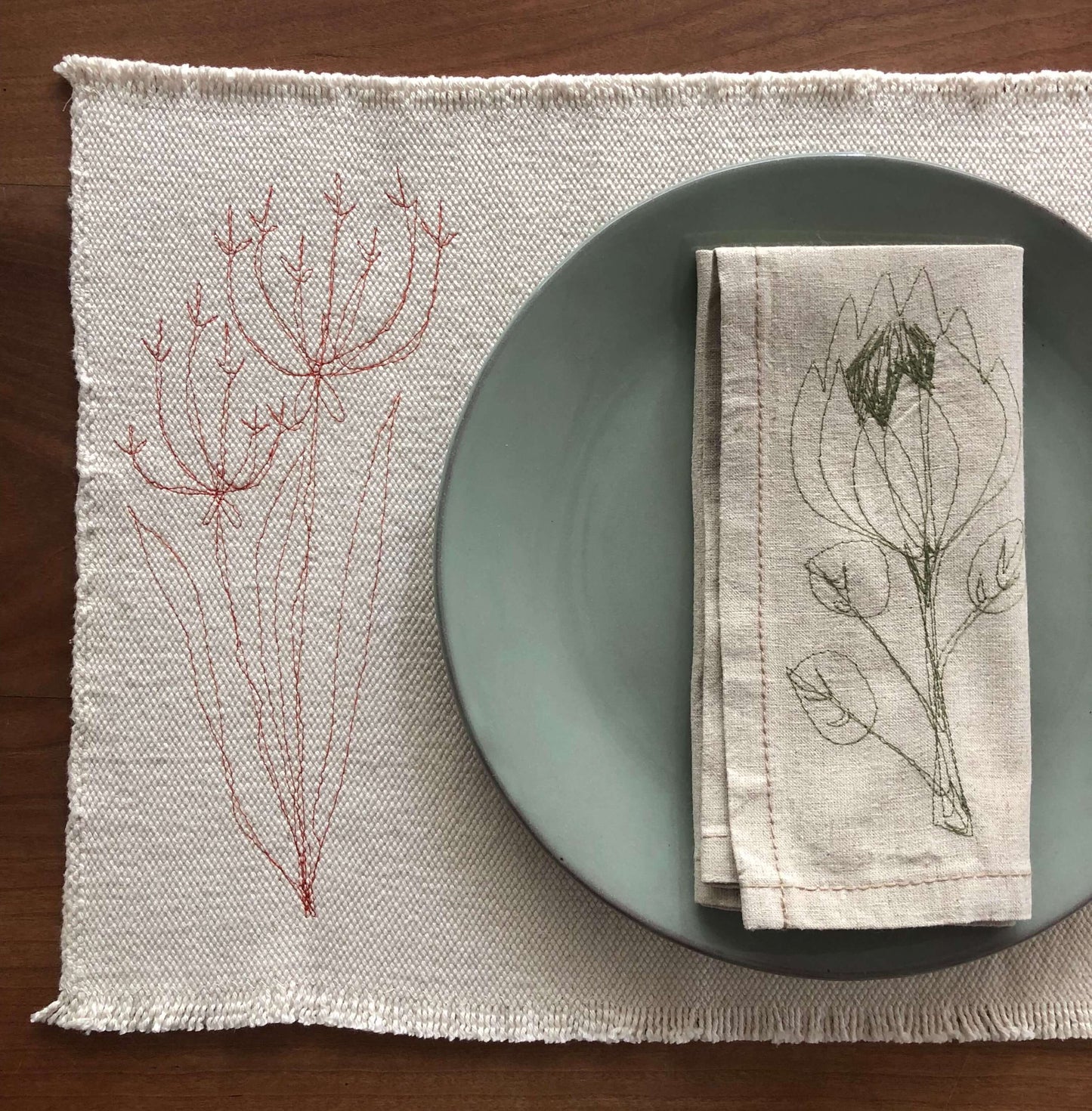 Cotton Fennel Flower Placemats (set of 2)
