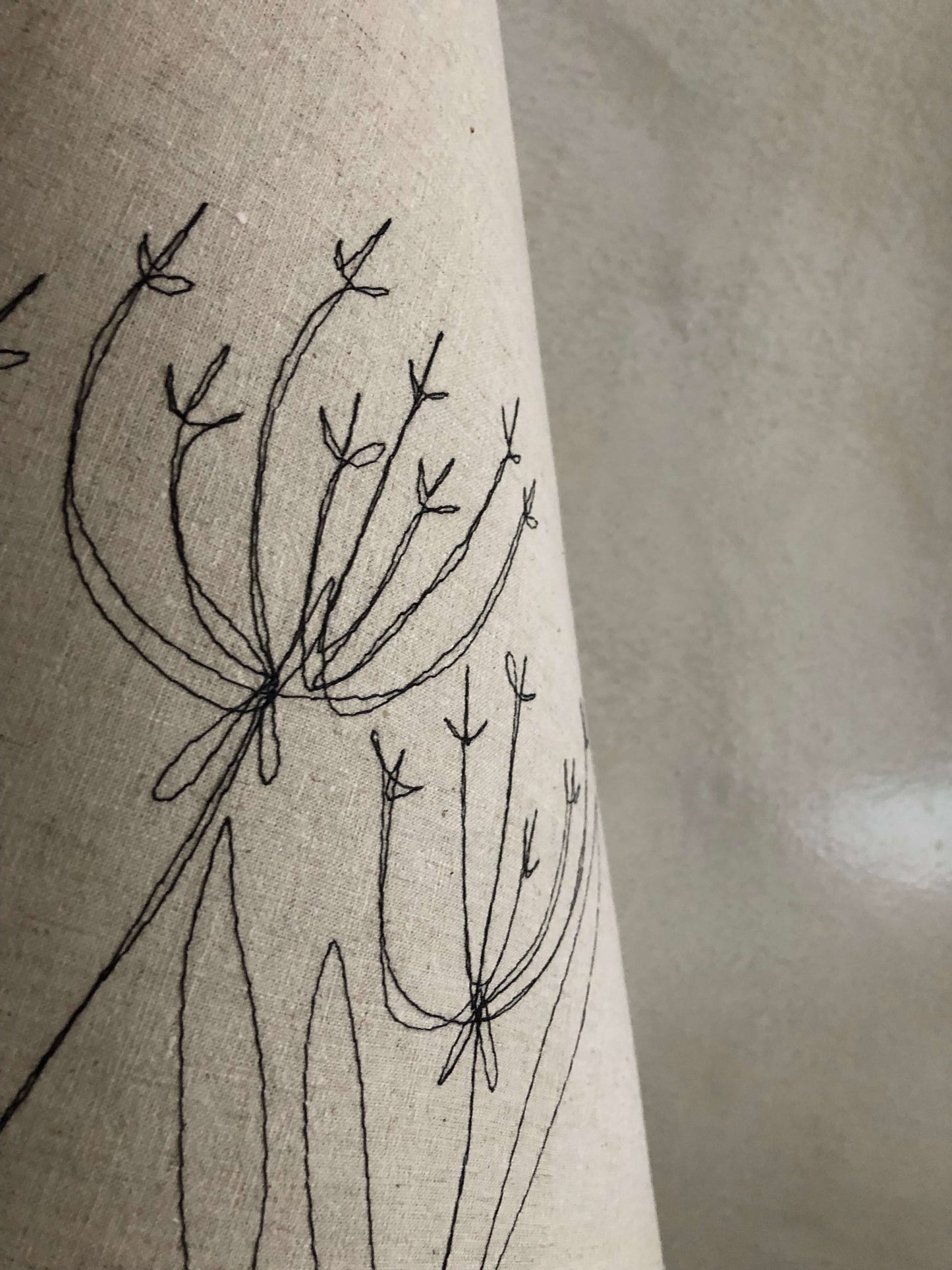 Hemp Fennel Flower Tea Towel / Hand Towel