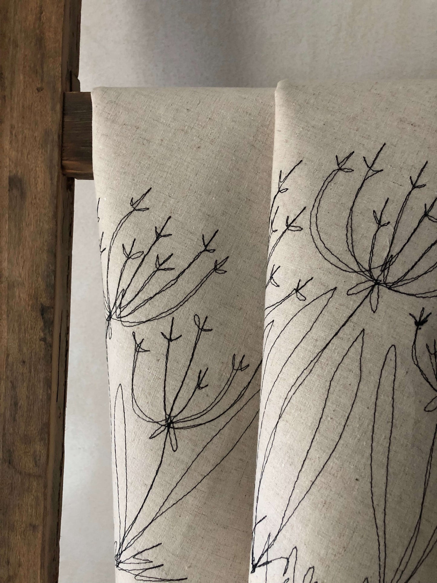Hemp Fennel Flower Tea Towel / Hand Towel