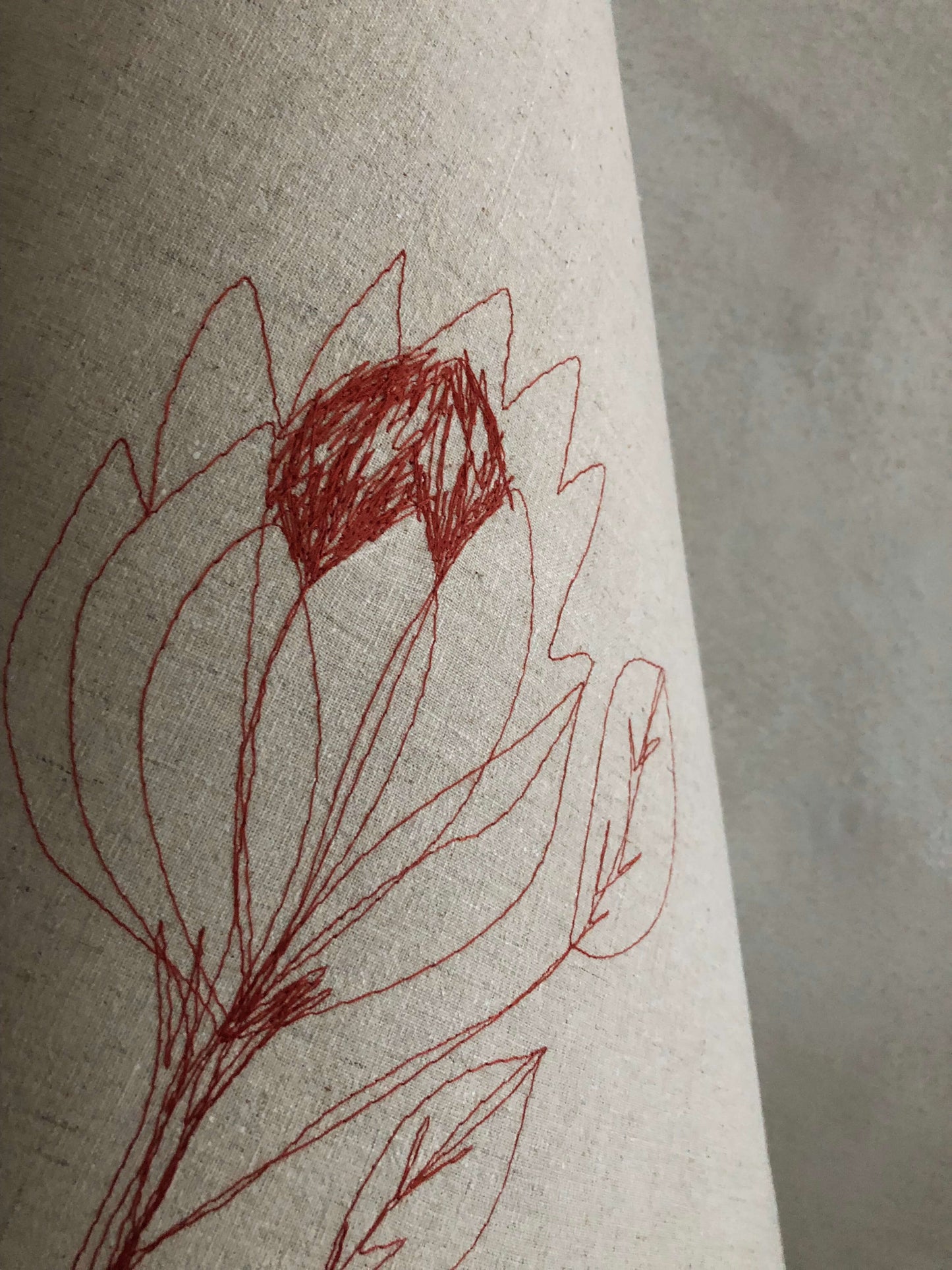 Hemp Protea Tea Towel / Hand Towel