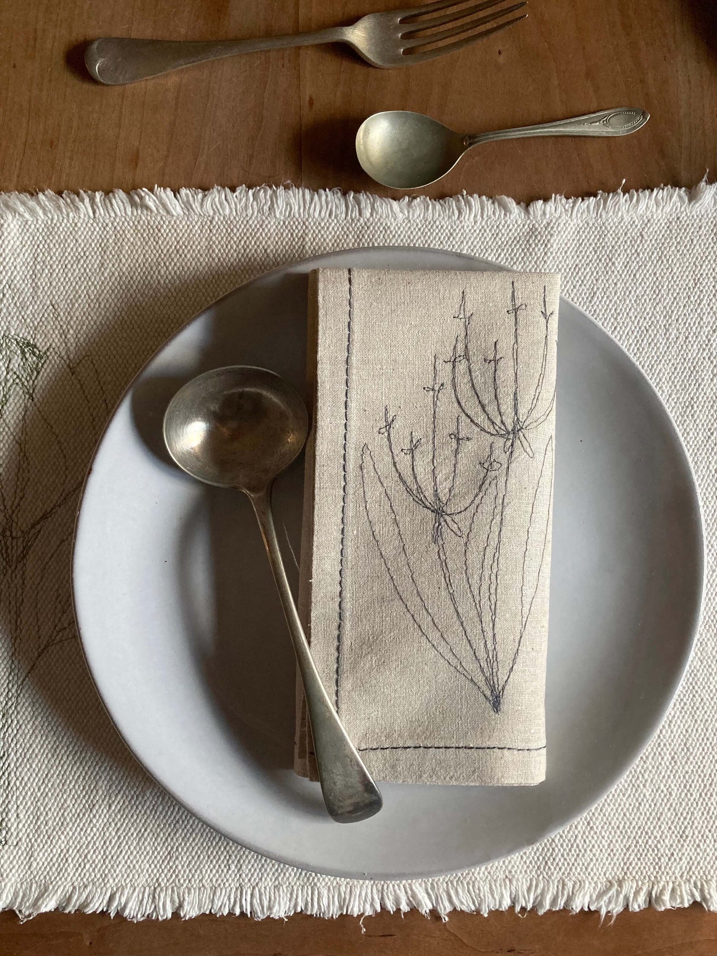 Hemp Fennel Flower Napkin (set of 4)