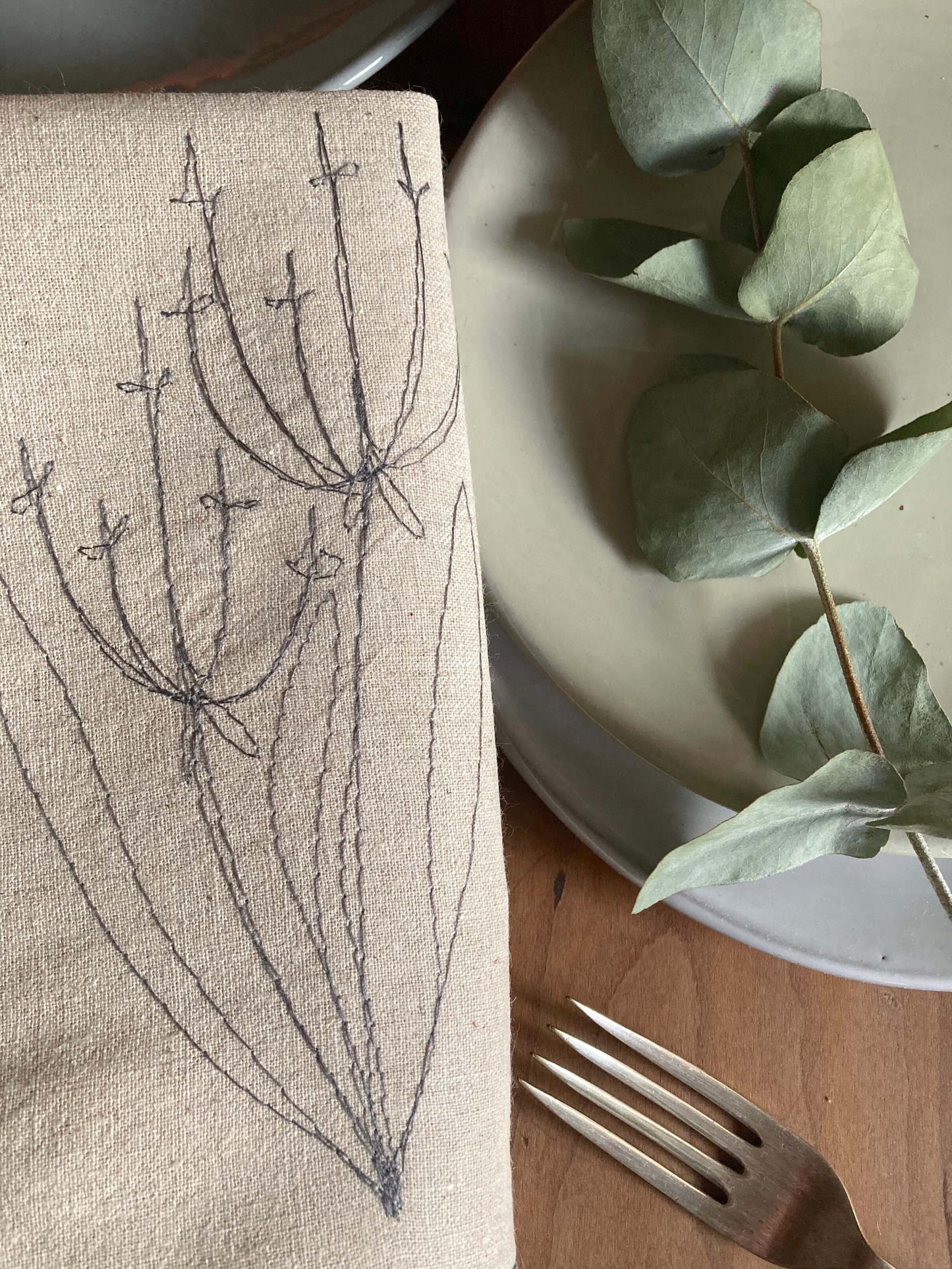 Hemp Fennel Flower Napkin (set of 4)