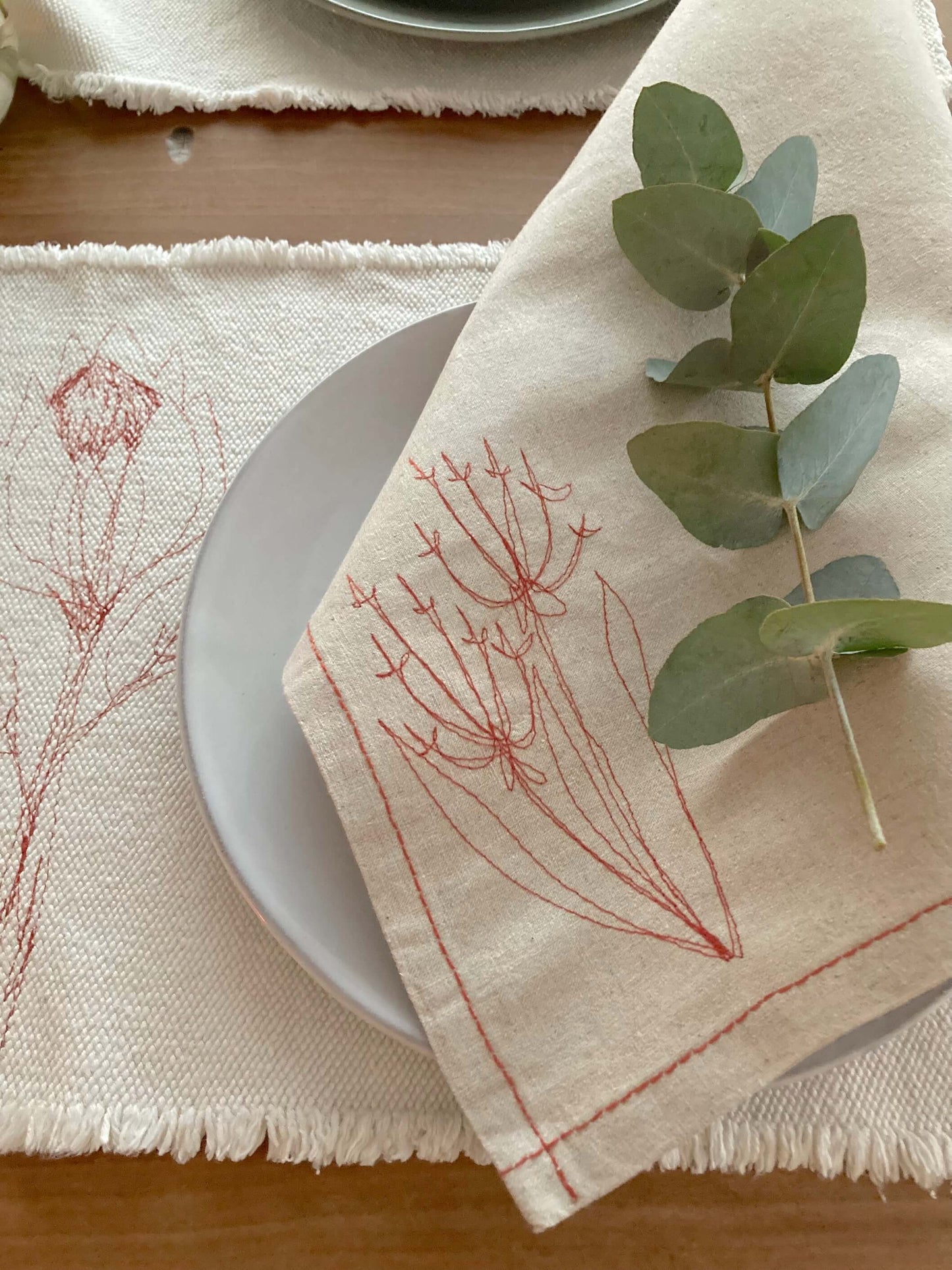 Hemp Fennel Flower Napkin (set of 4)