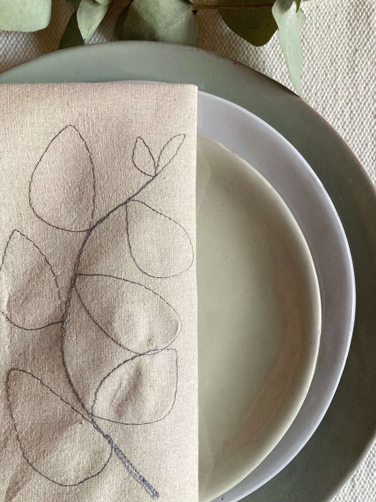 Hemp Leaf Napkins (set of 4)