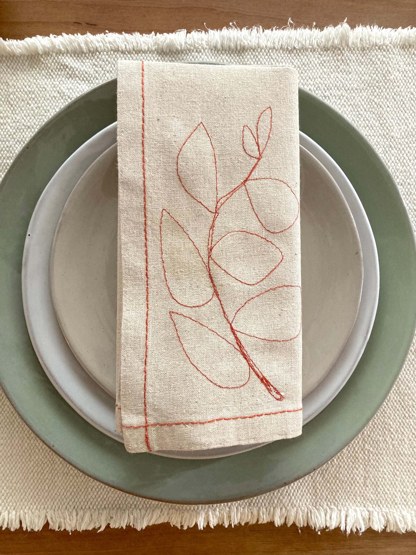 Hemp Leaf Napkins (set of 4)