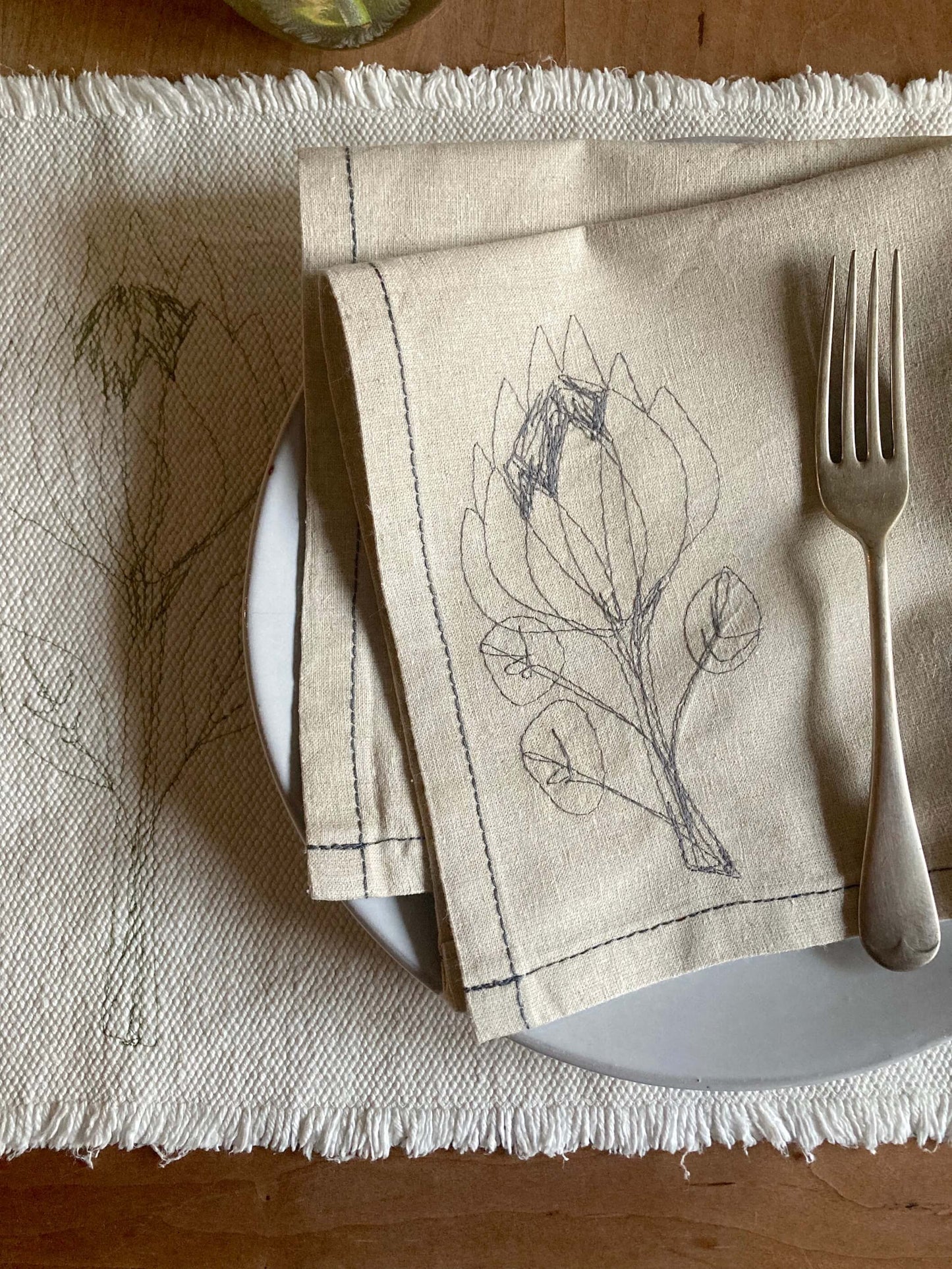 Hemp Protea Napkins (set of 4)