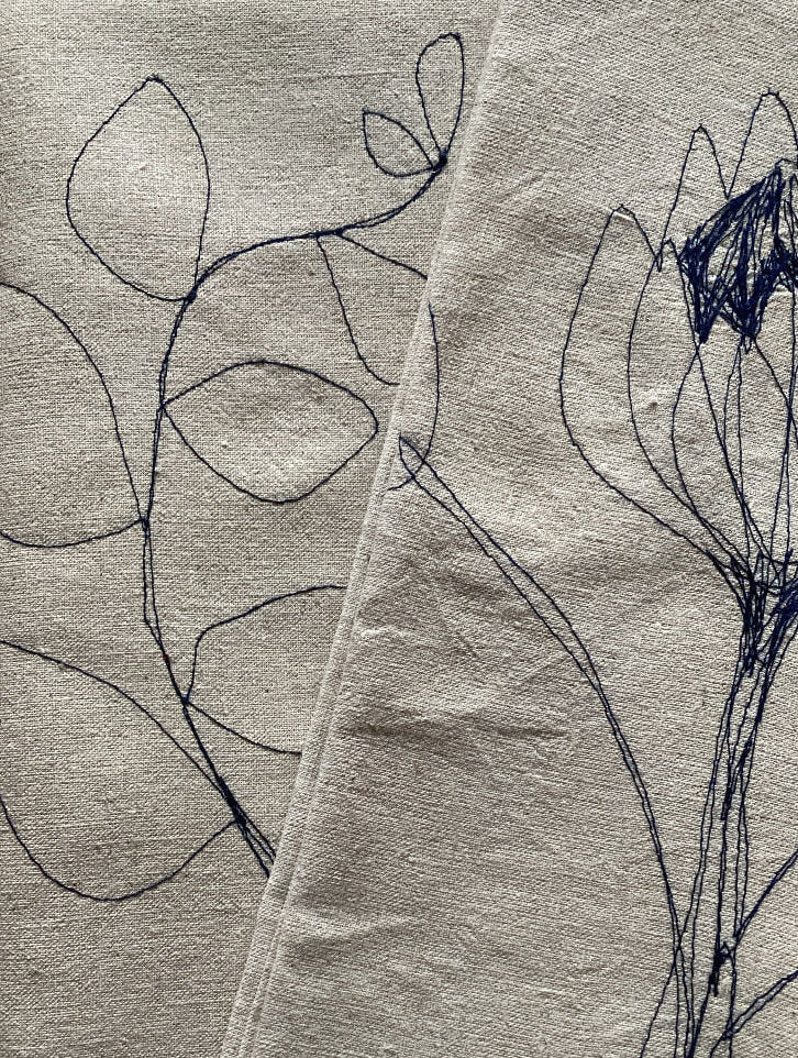 Hemp Leaf Tea Towel / Hand Towel