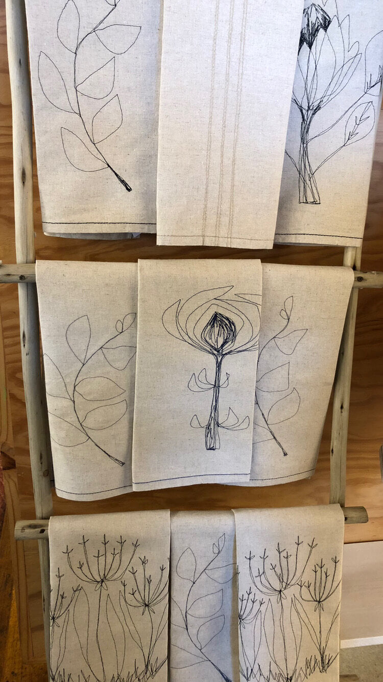 Hemp Leaf Tea Towel / Hand Towel