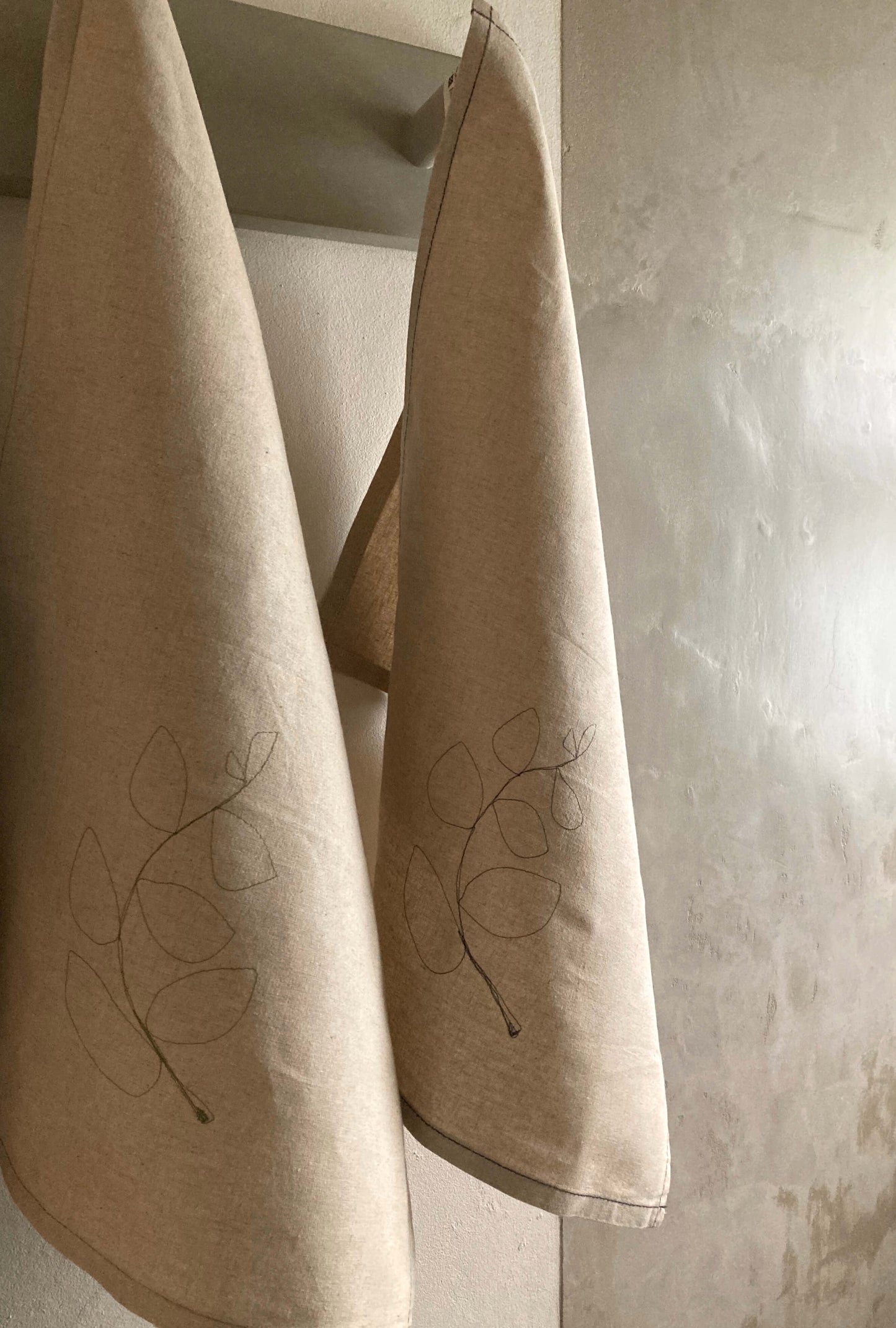 Hemp Leaf Tea Towel / Hand Towel