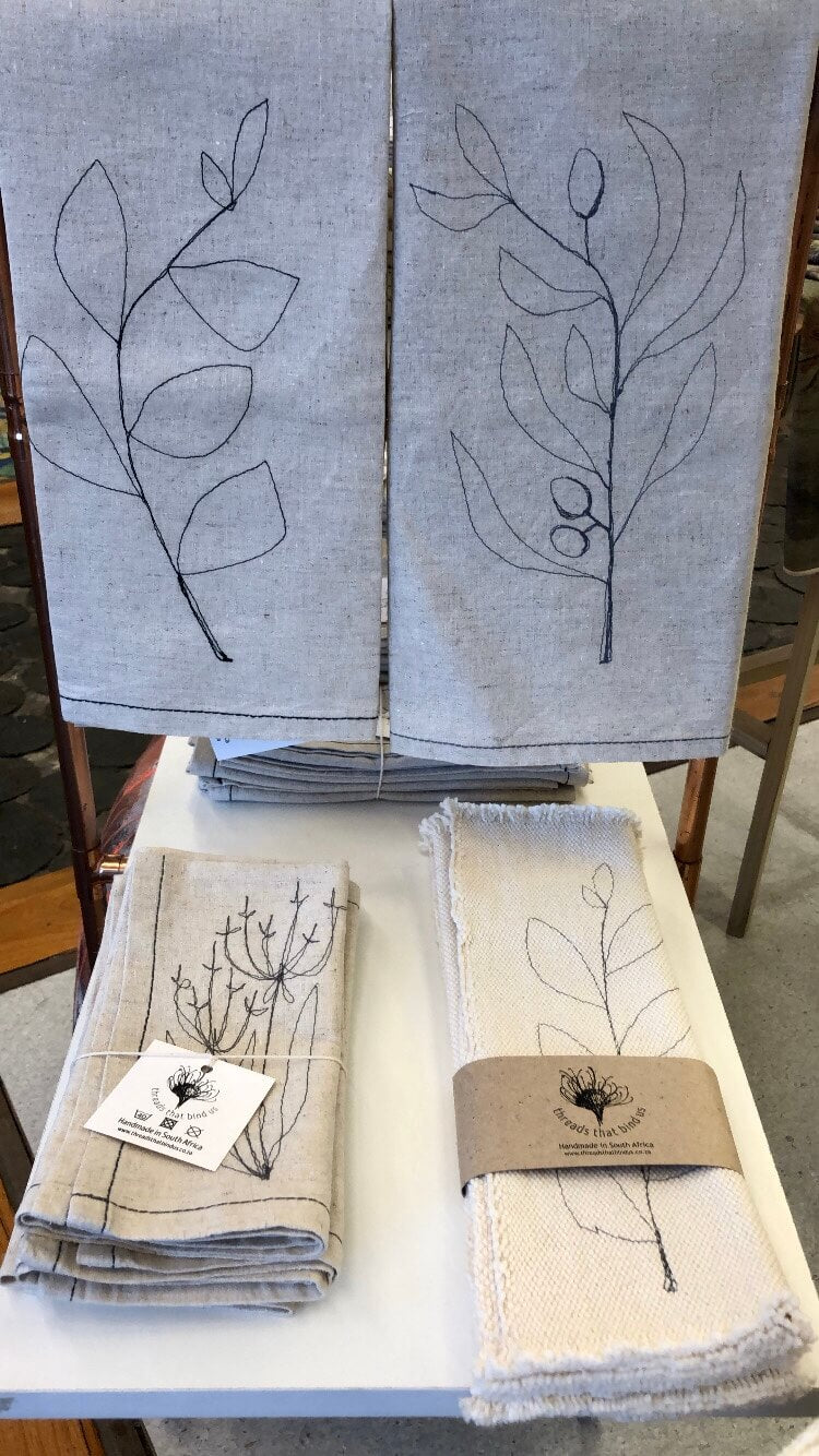 Hemp Leaf Tea Towel / Hand Towel