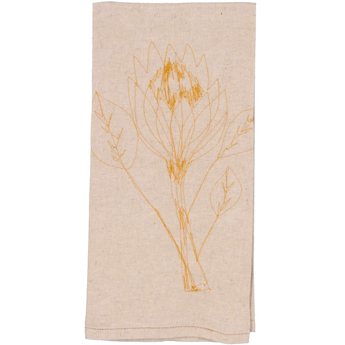 Hemp Protea Tea Towel / Hand Towel - threads that bind us