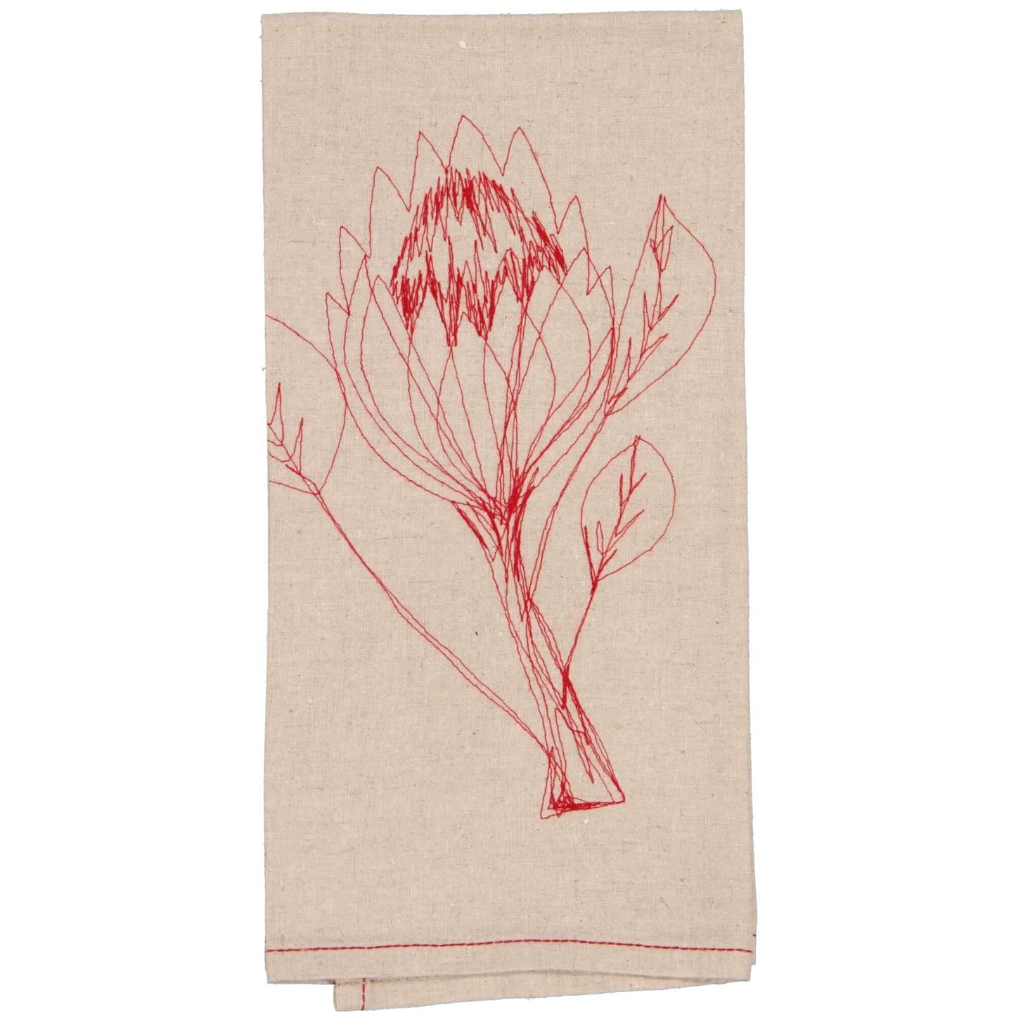 Hemp Protea Tea Towel / Hand Towel - threads that bind us