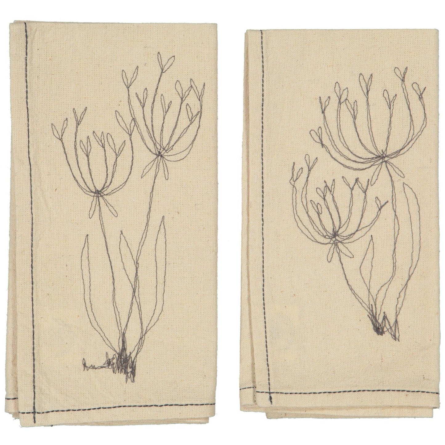 Hemp Fennel Flower Napkin (set of 4) - threads that bind us