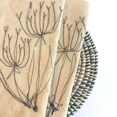 Hemp Fennel Flower Napkin (set of 4) - threads that bind us