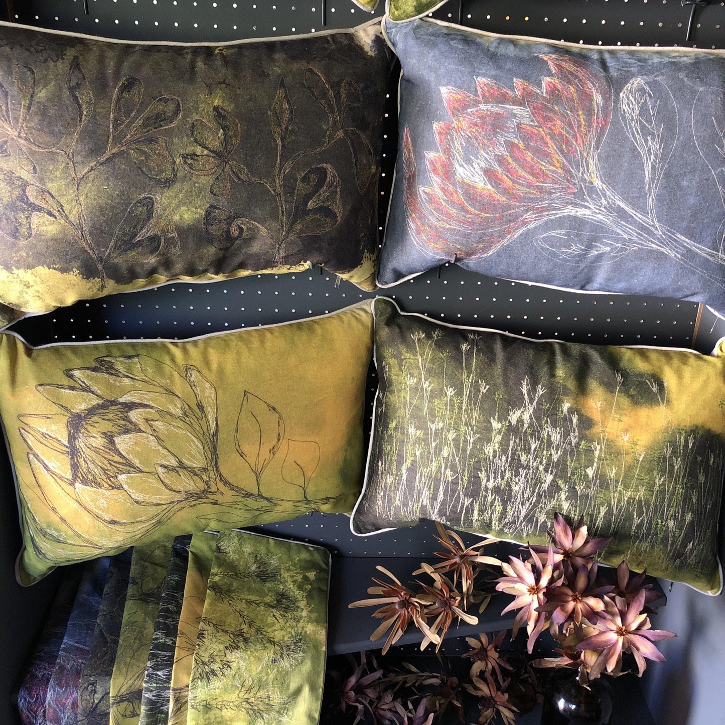 Vintage Leaves Cushion Cover (Printed) - threads that bind us
