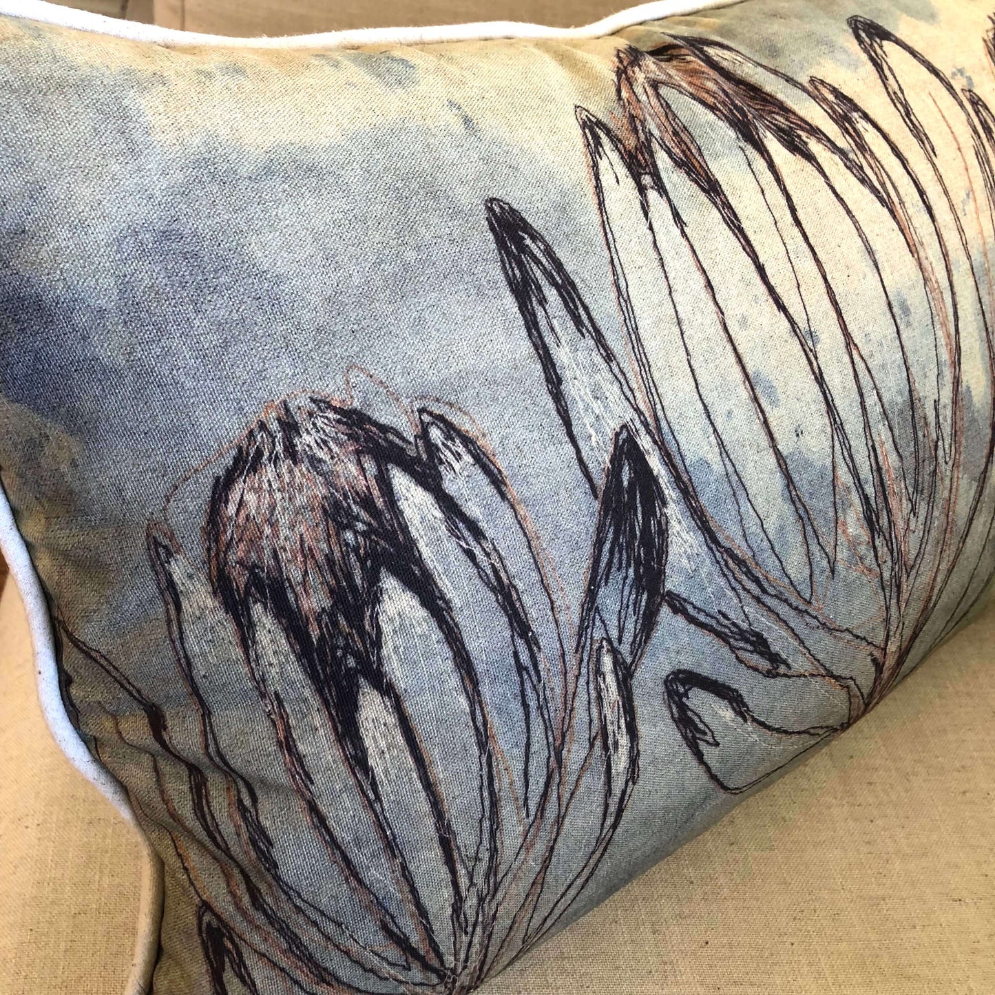 Three Protea Cushion Cover (Printed)
