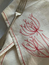 SALE Napkin Red Fennel Flower (COTTON)