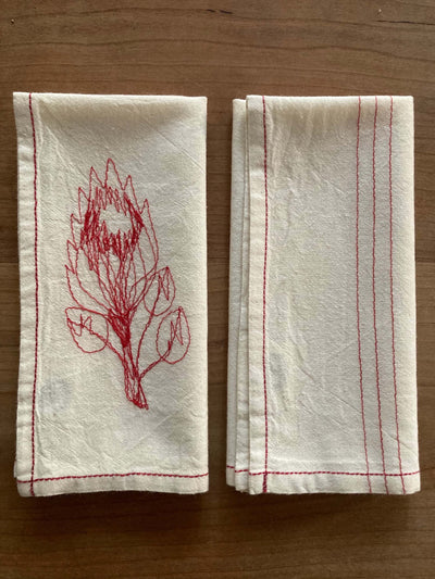 SALE Napkin Red Protea (COTTON)