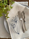 SALE Napkin Blue Fennel Flower Light HEMP (set of 4)