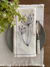 SALE Napkin Blue Fennel Flower Light HEMP (set of 4)