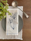 SALE Napkin Blue Fennel Flower Light HEMP (set of 4)