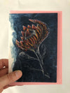 A5 Large Petalled Protea Greeting Card (Blank inside)