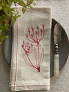 SALE Napkin Red Fennel Flower Light HEMP