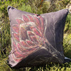 Charcoal King Protea Cushion Cover (Printed) - threads that bind us