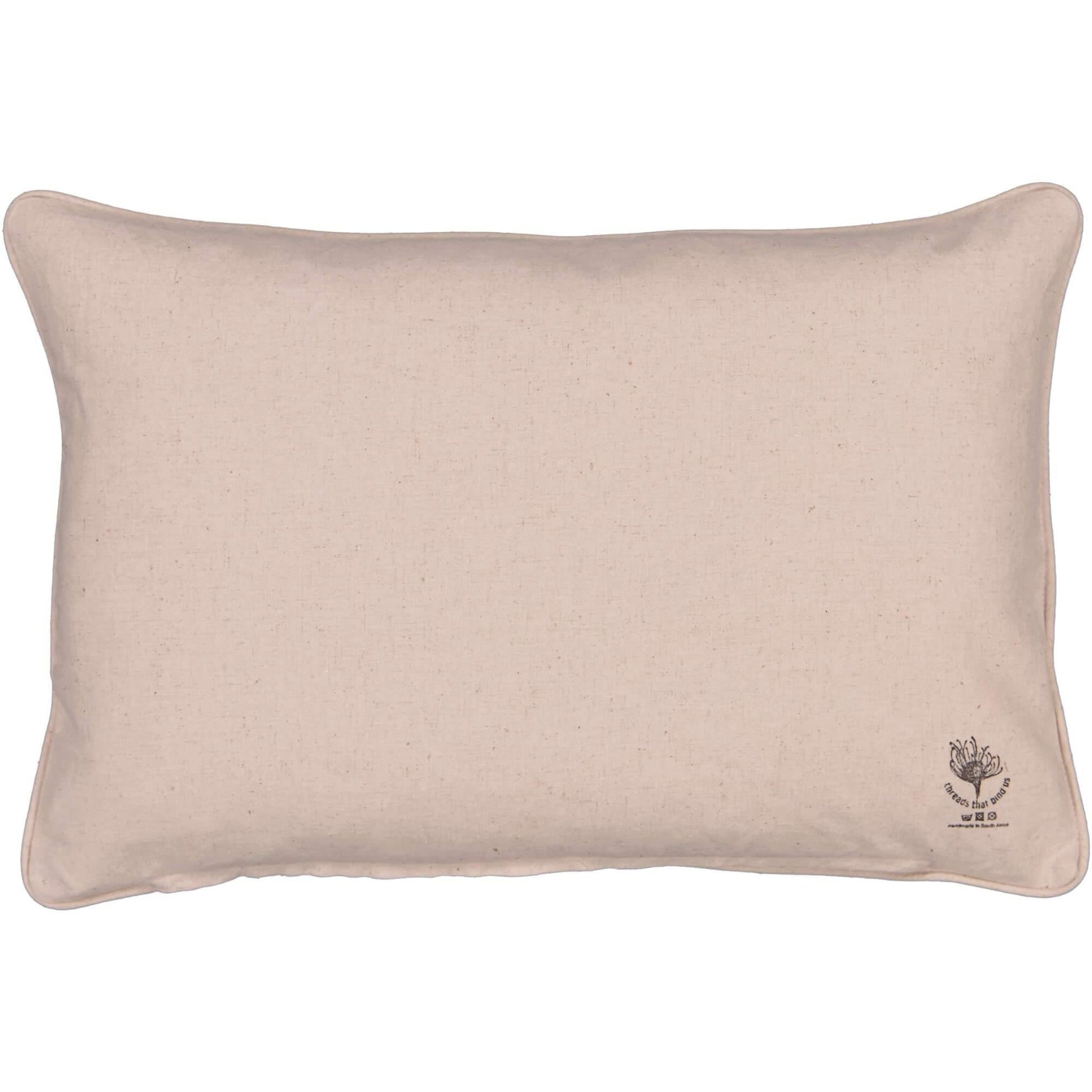 Chartreuse Metalasia Cushion Cover (Printed) back. Locally made home decor.