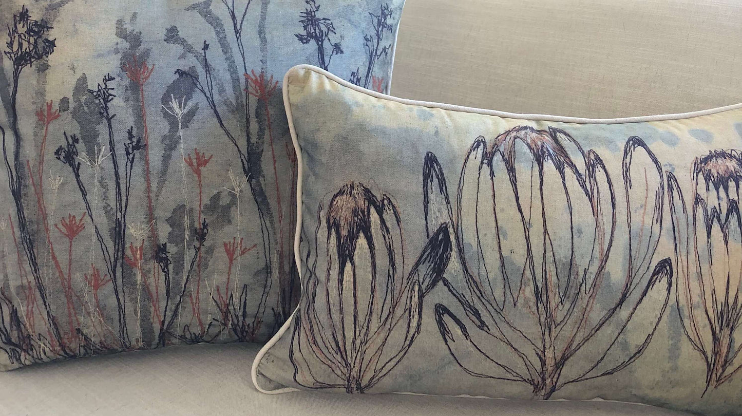 Three Protea Cushion Cover (Printed)