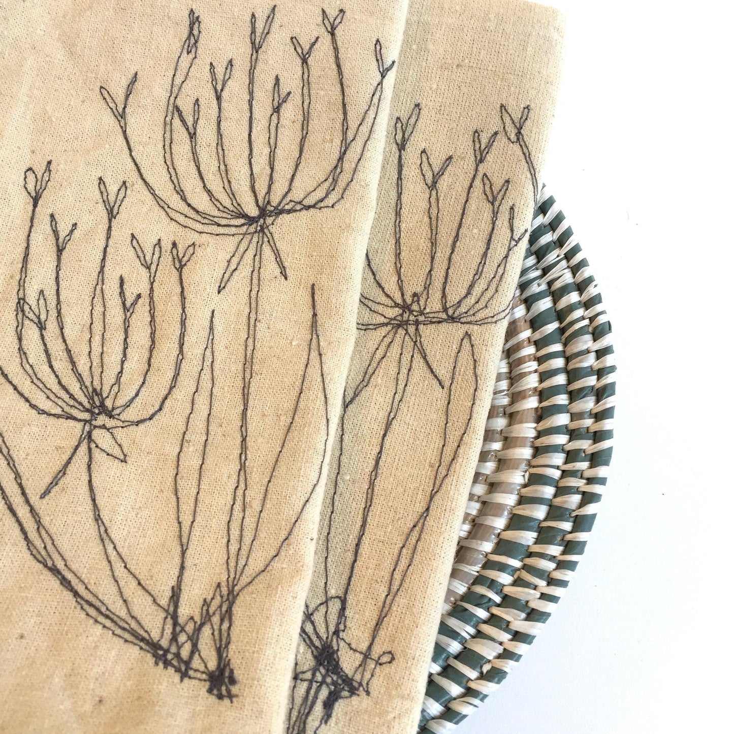 Hemp Fennel Flower Napkin (set of 4) - threads that bind us